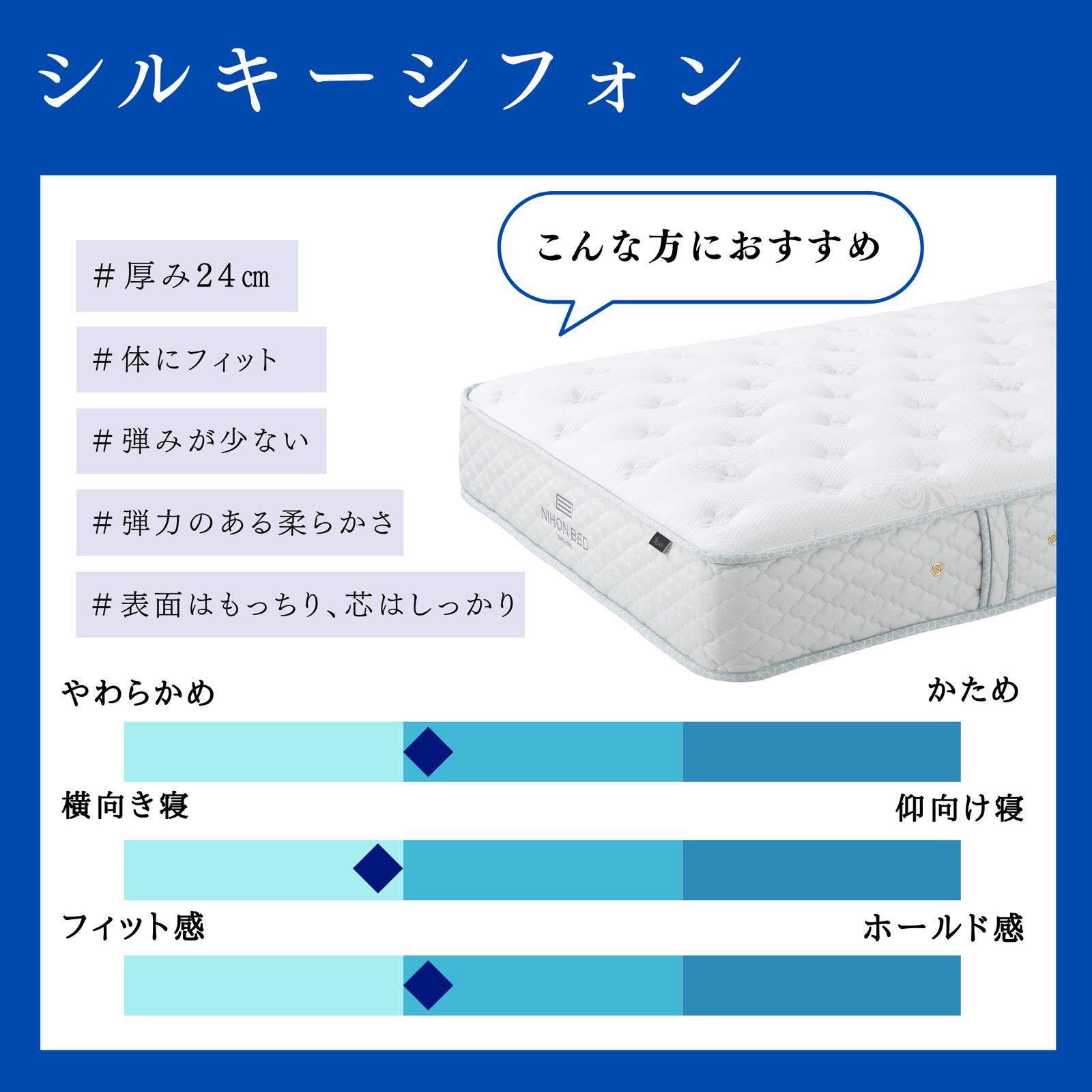 シルキーシフォン – 日本ベッド公式オンラインショップ シルキーシフォン – 日本ベッド公式オンラインショップ